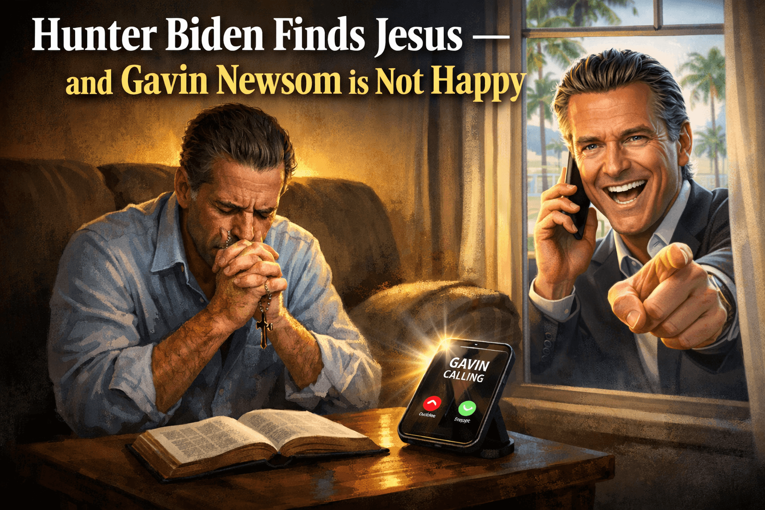 Hunter Biden Finds Jesus -- and Gavin Newsom is Not Happy