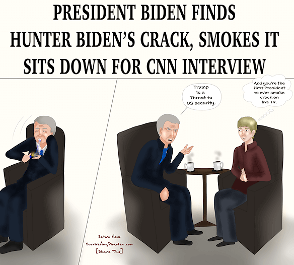 Biden Finds Hunter Biden's Crack, Smokes It, Sits Down for CNN Interview